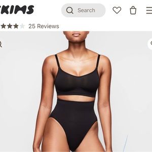 Skims seamless sculpt bralette onyx s/m